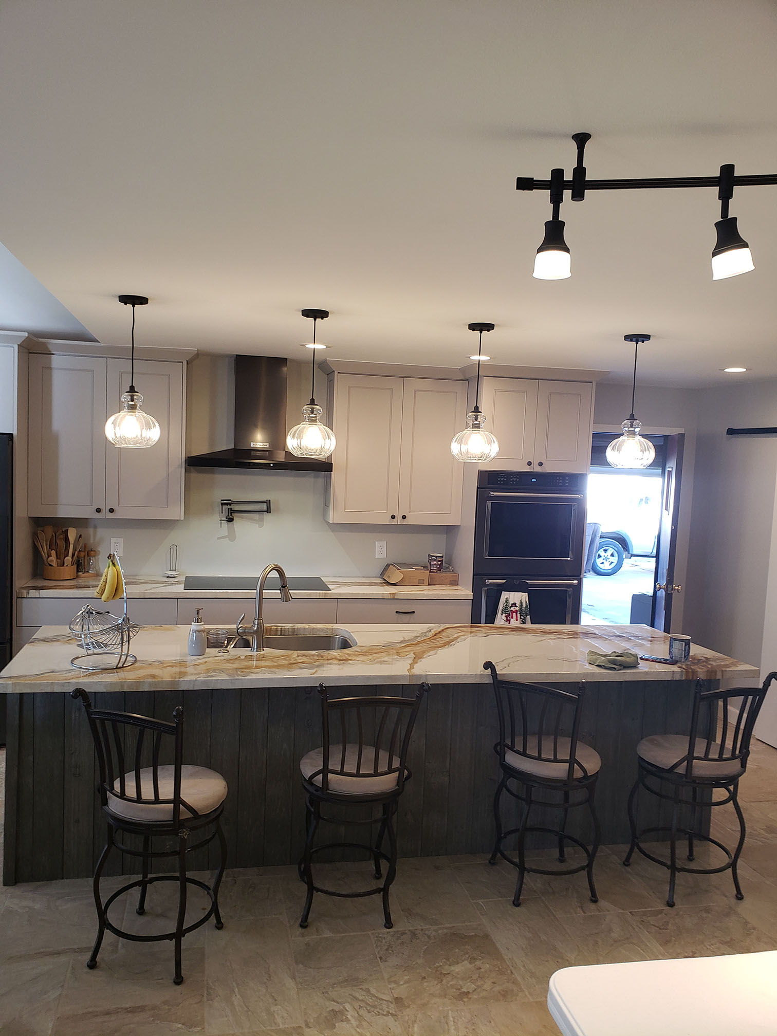 Detail of white luxury kitchen finishes - Professional Wood Interiors St. Louis